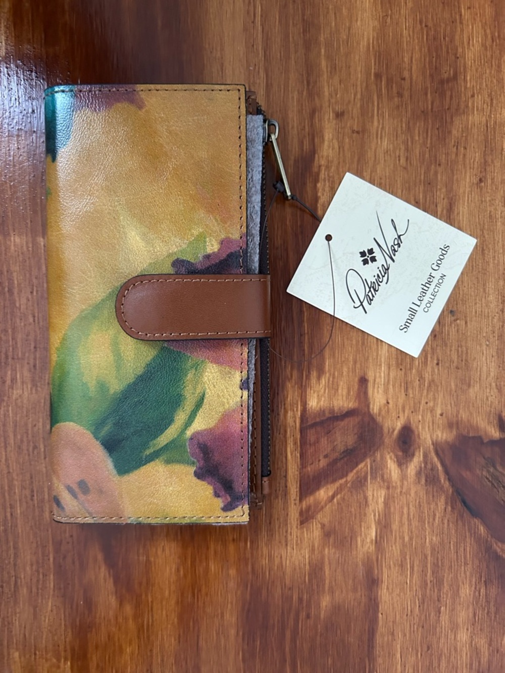 Patricia Nash floral Italian leather wallet RFID